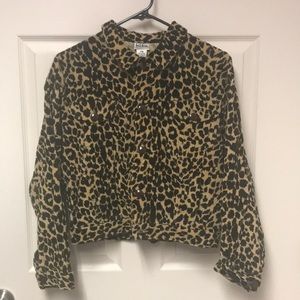 Leopard print blazer